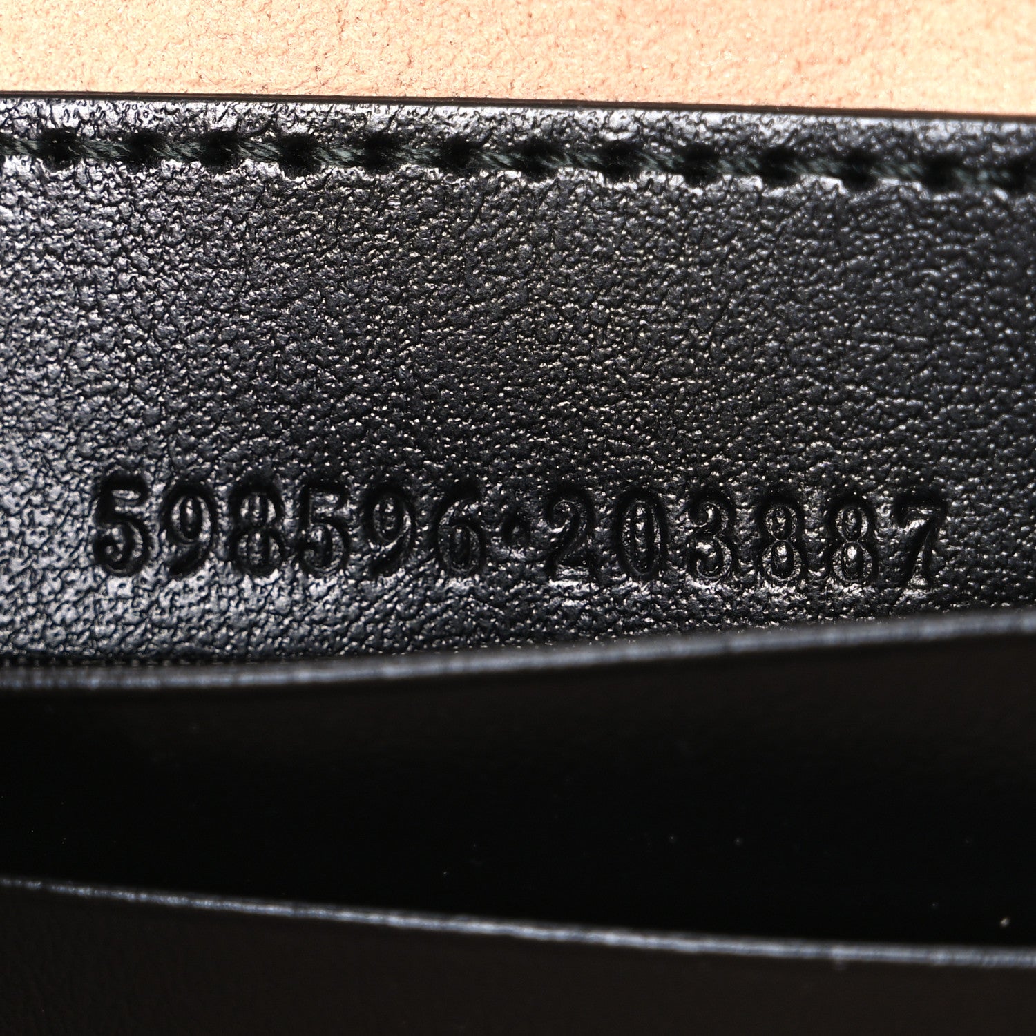 Gucci Calfskin Matelasse Mini GG Marmont Chain Crossbody Bag Black 6 of 10