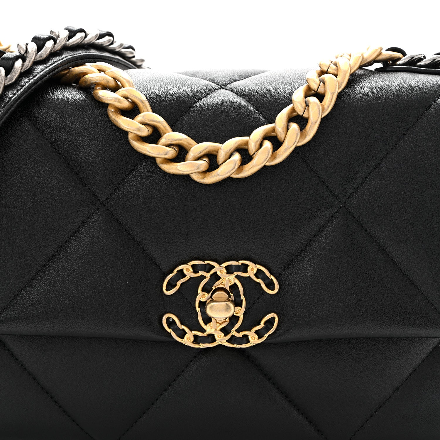 Chanel Lambskin Quilted Medium Chanel 19 Flap Black 8 of 10
