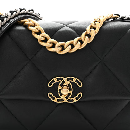 Chanel Lambskin Quilted Medium Chanel 19 Flap Black 8 of 10