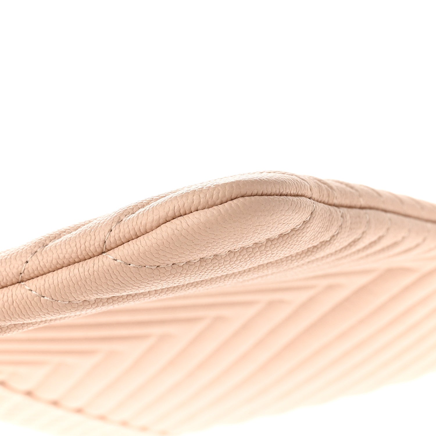 Chanel Caviar Chevron Quilted Large Cosmetic Case Light Pink 9 of 11