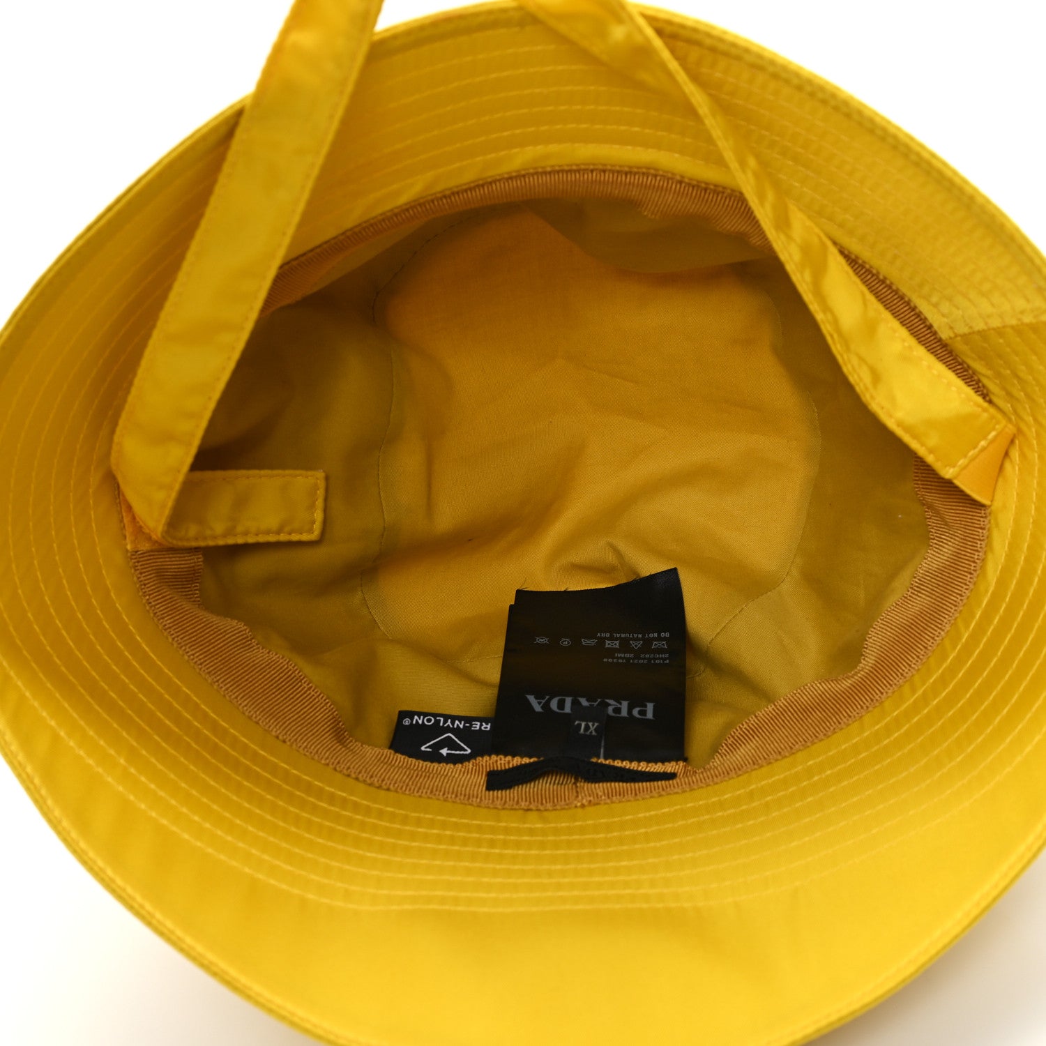 Prada Re-Nylon Mens Multifunctional Bucket Hat XL Giallo 7 of 8