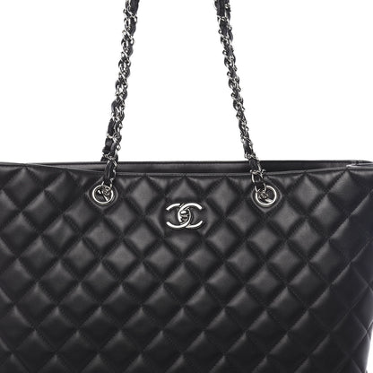 Chanel Calfskin Quilted Large CC Shopping Tote Black 8 of 10