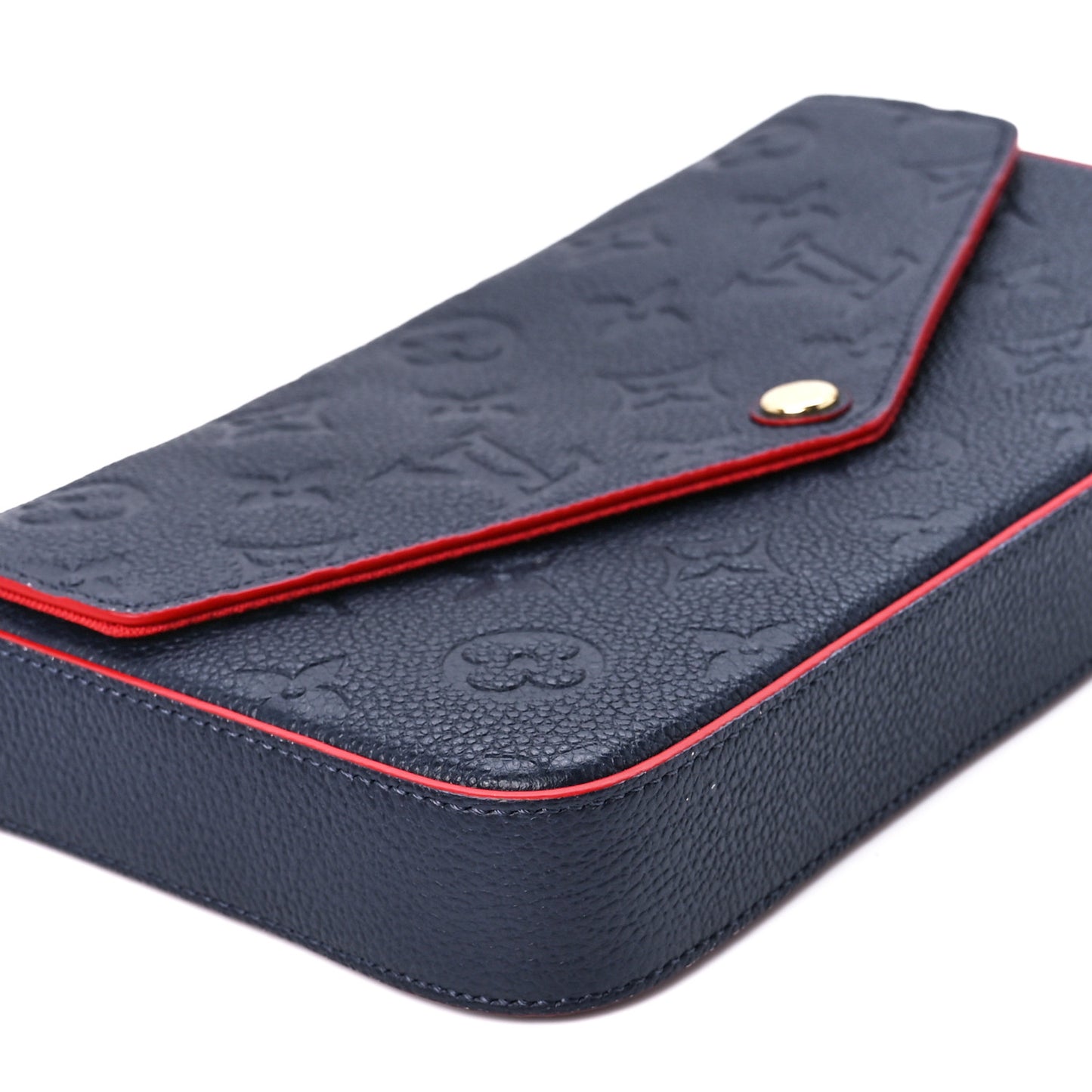 Empreinte Pochette Felicie Chain Wallet Marine Rouge