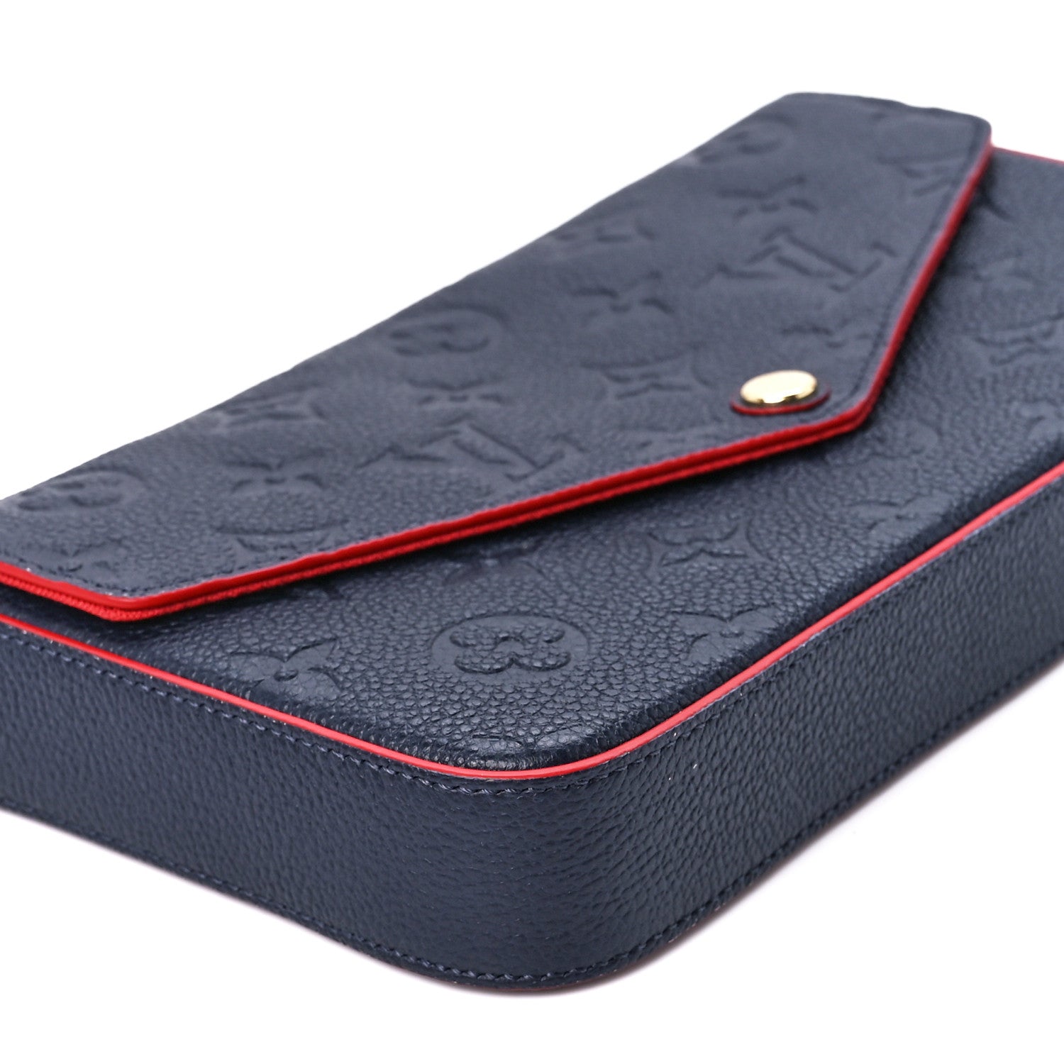 Louis Vuitton Empreinte Pochette Felicie Chain Wallet Marine Rouge 14 of 15