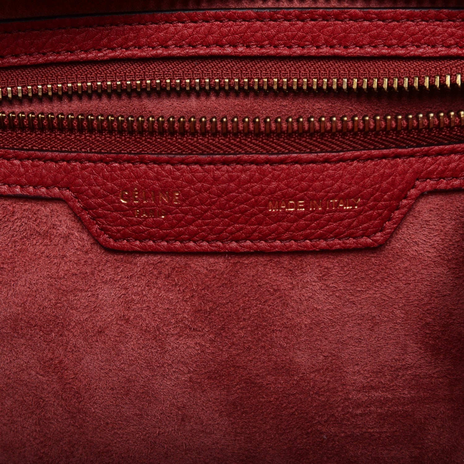 Celine Baby Grained Calfskin Micro Luggage Red 6 of 7