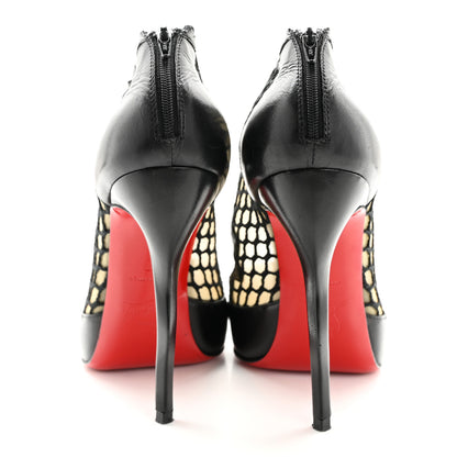 Christian Louboutin Nappa Violet 120 Mesh Ankle Boots 37 Black 6 of 13