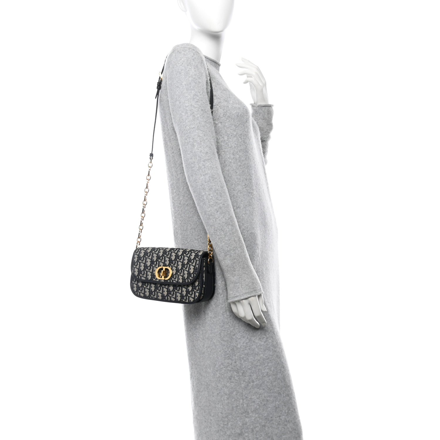 Christian Dior Oblique 30 Montaigne Avenue Bag Blue 2 of 10