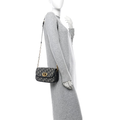 Christian Dior Oblique 30 Montaigne Avenue Bag Blue 2 of 10