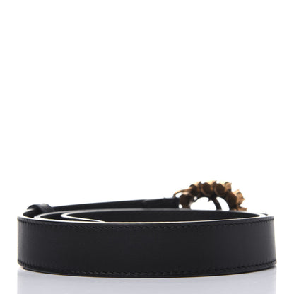 Gucci Calfskin Crystal Double G 30mm Belt 80 32 Black 2 of 8