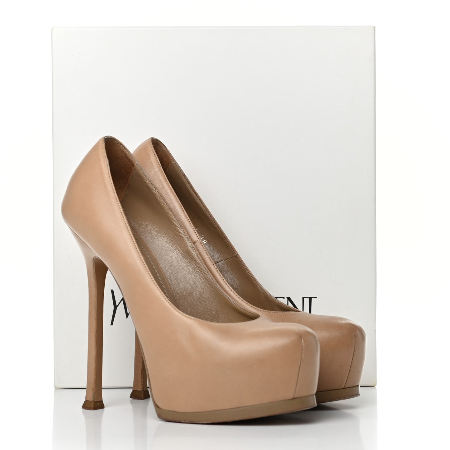 Calfskin Tribtoo 105 Platform Pumps 38 Nude