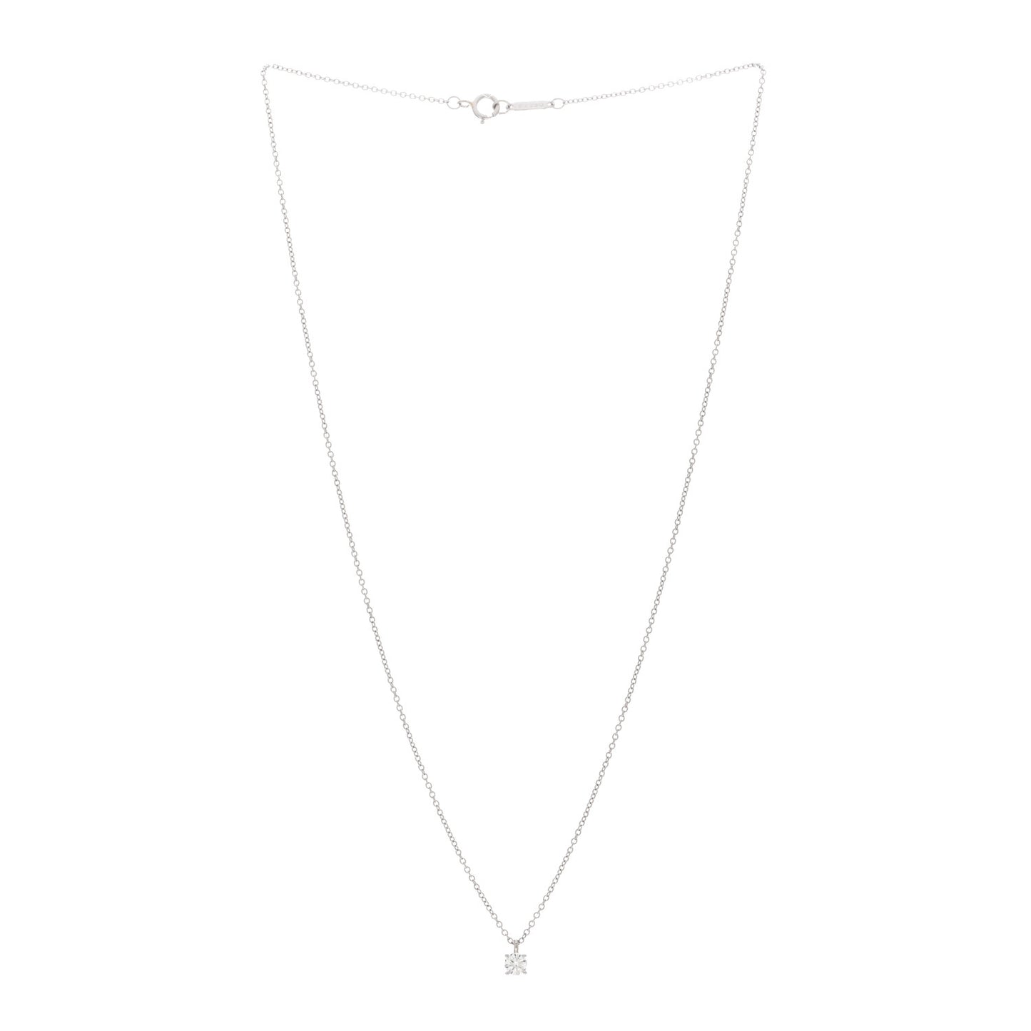 Platinum Diamond .25ct Solitaire Pendant Necklace