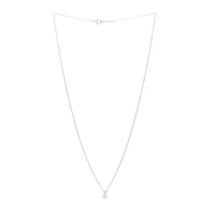 Tiffany Platinum Diamond .25ct Solitaire Pendant Necklace 3 of 4