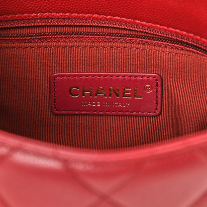 Chanel Caviar Quilted Small Twist Your Buttons Flap Burgundy 6 of 10