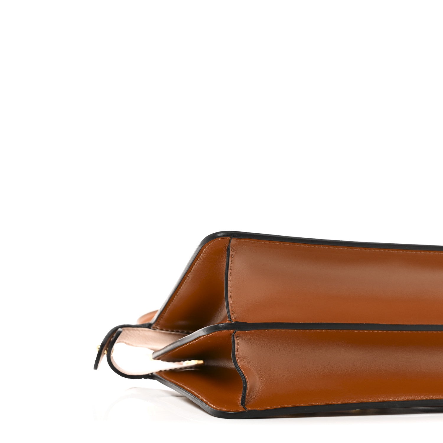 Fendi Vitello King Luxor Shiny Nappa Medium Peekaboo I SEE U East West Satchel Brandy Light Rose 8 of 9