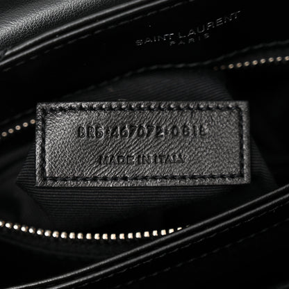Saint Laurent Calfskin Y Quilted Monogram Toy Loulou Crossbody Bag Black 7 of 10