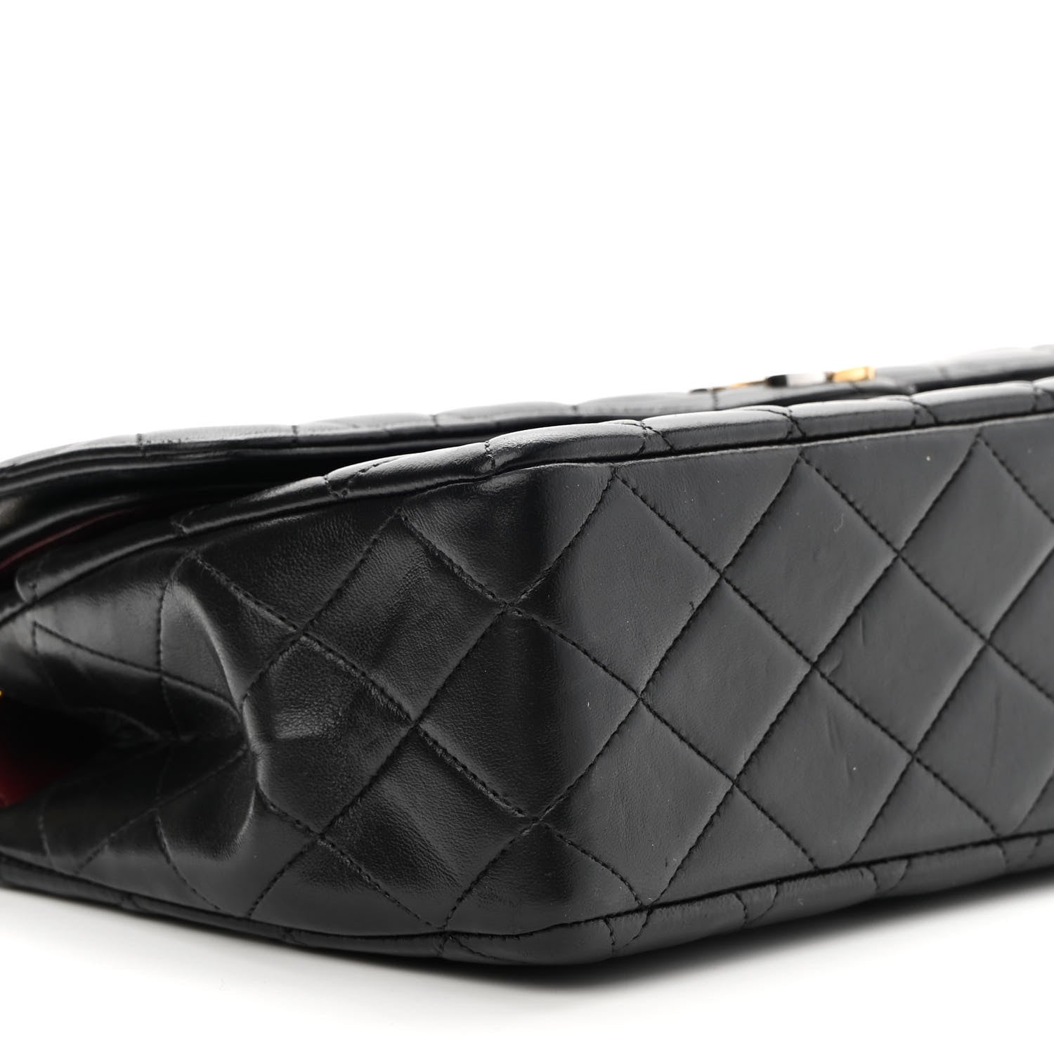 Chanel Lambskin Quilted Medium Double Flap Black 9 of 12