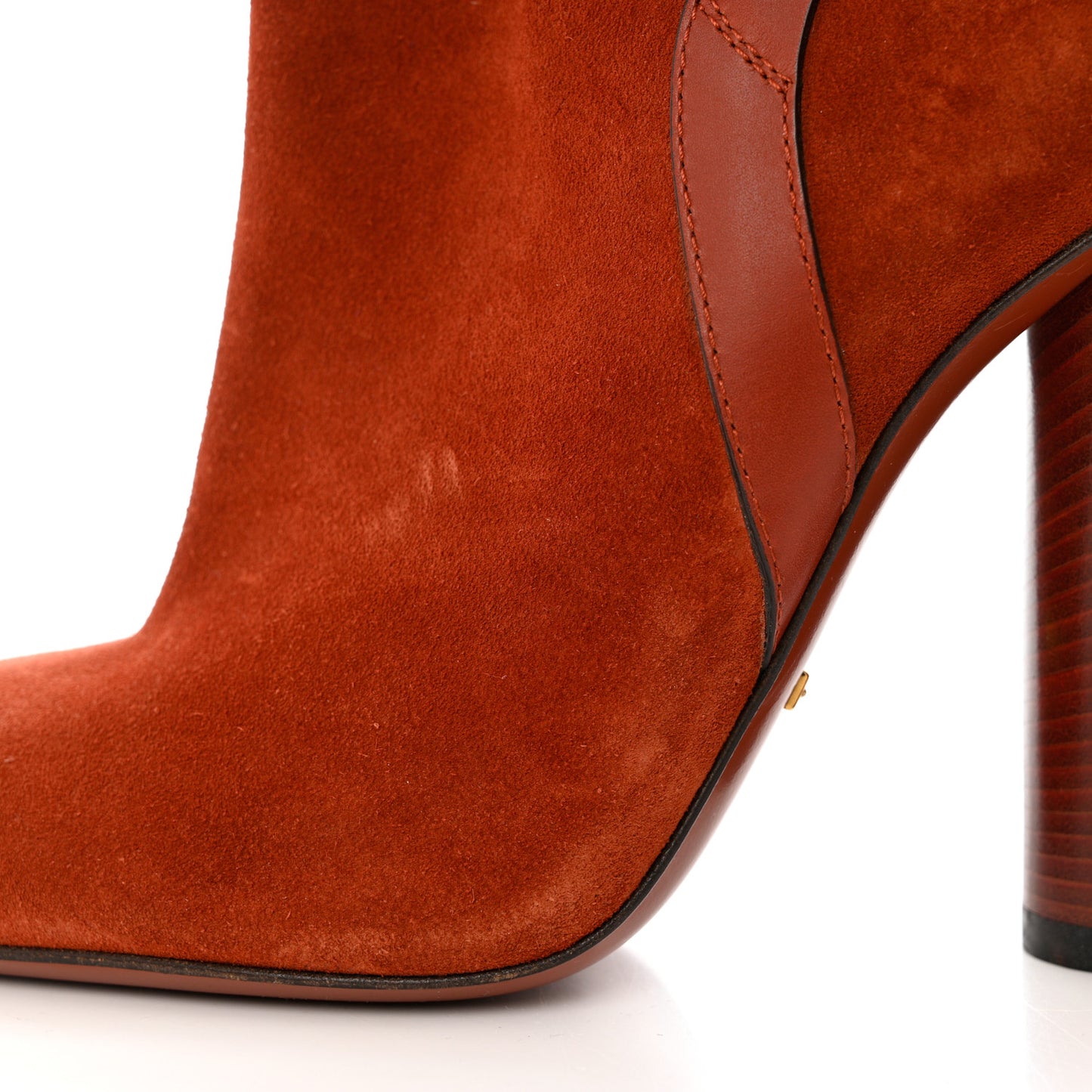 Suede Abigail Ankle Boots 37.5 Red