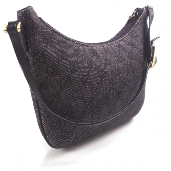 Gucci Denim Monogram Small Hobo 3 of 10