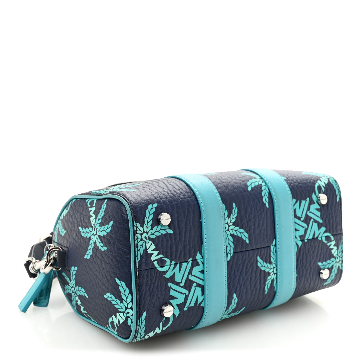 MCM Visetos Small Ella Palm Boston Bag Ceramic 4 of 10