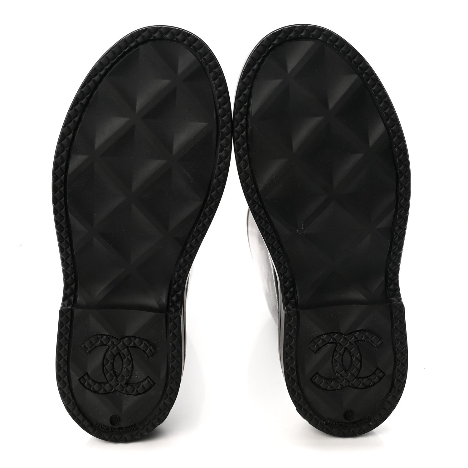 Chanel Caoutchouk CC High Boots 40 Black 6 of 8
