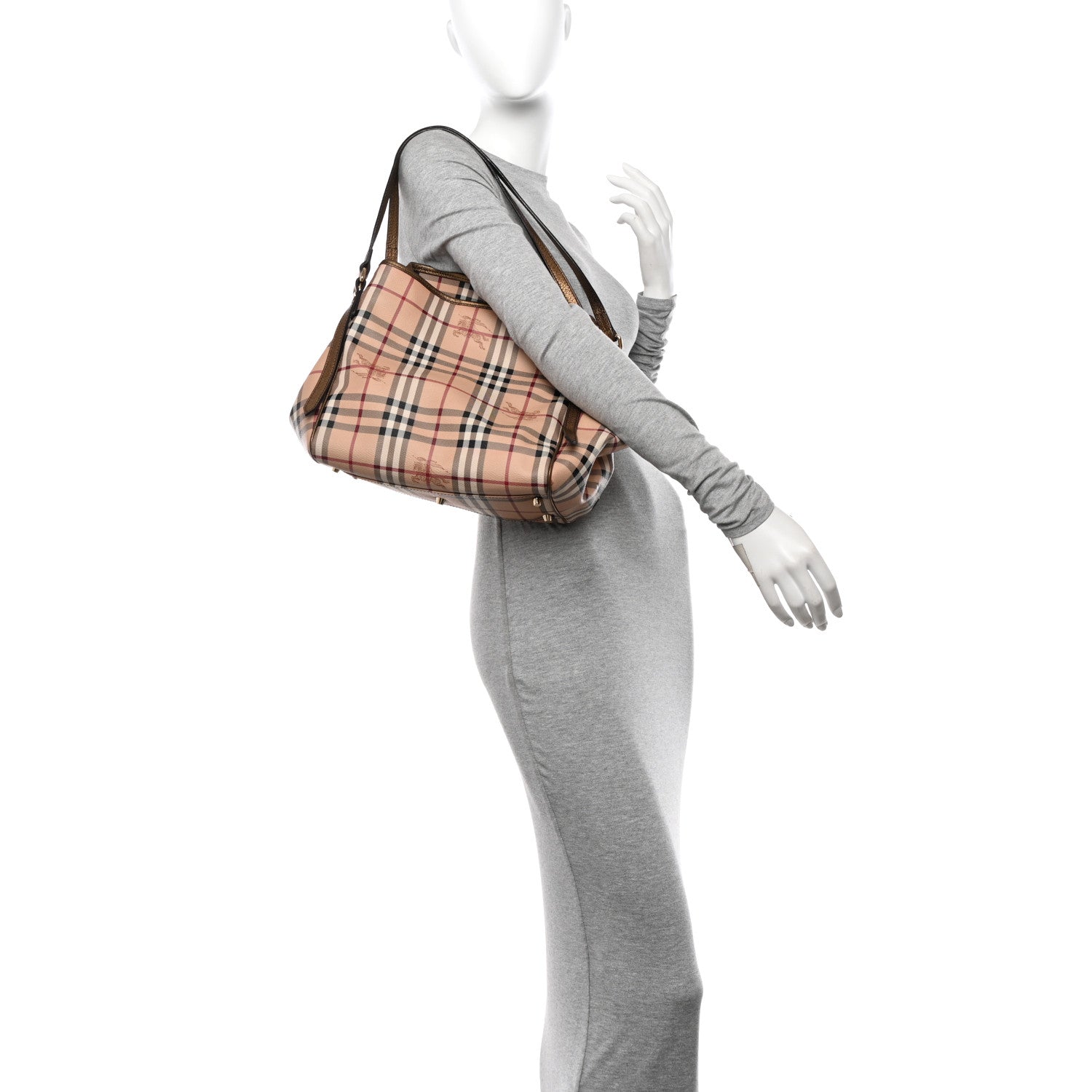 Burberry Haymarket Check Small Canterbury Tote Bronze 1584103
