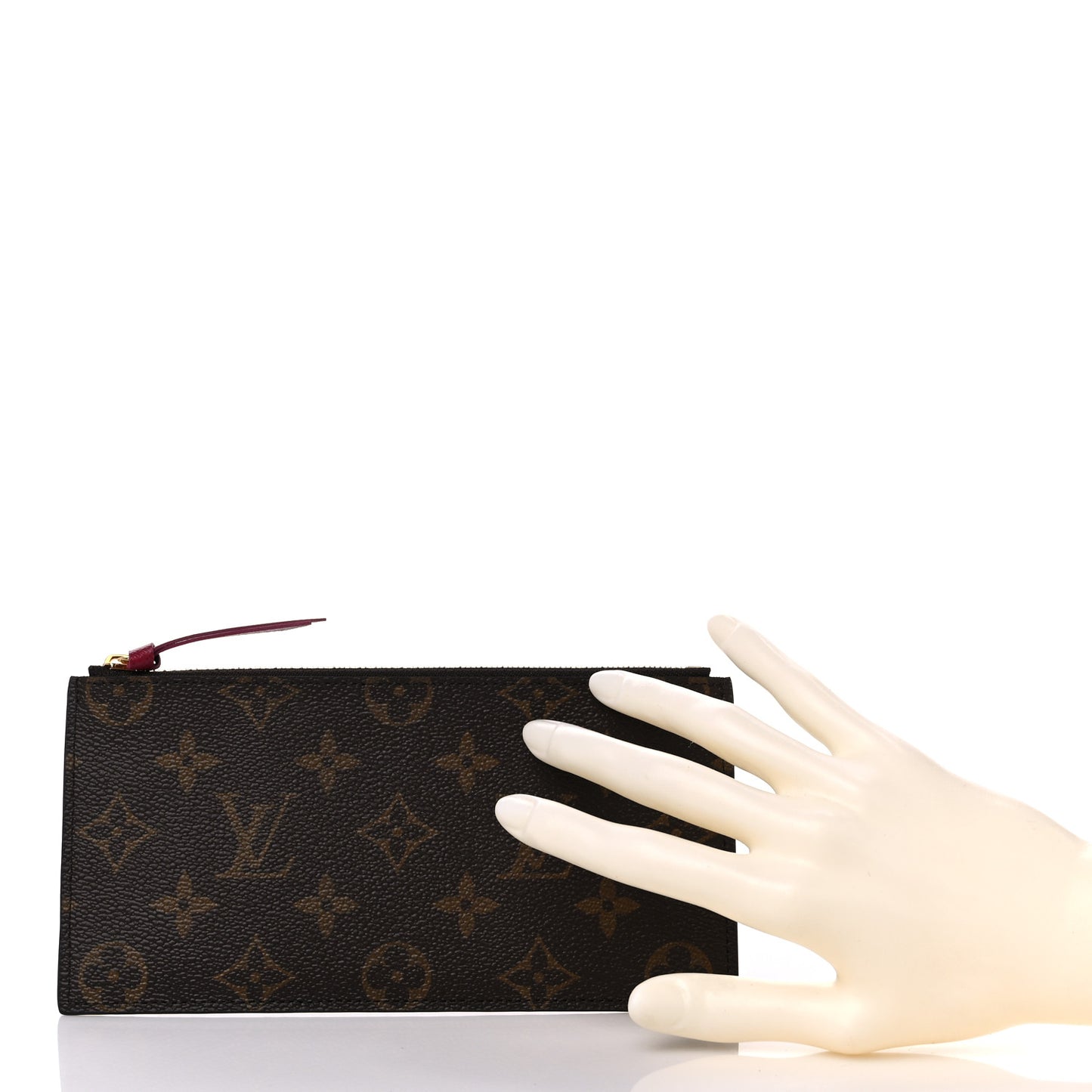 Monogram Felicie Chain Wallet Zippered Insert Fuchsia