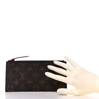 Louis Vuitton Monogram Felicie Chain Wallet Zippered Insert Fuchsia 2 of 6