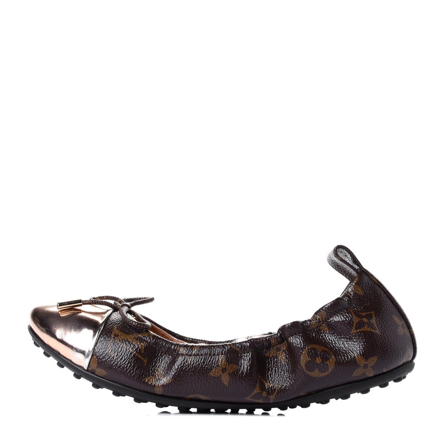 Patent Monogram Flirty Ballerina Flats 38 Gold