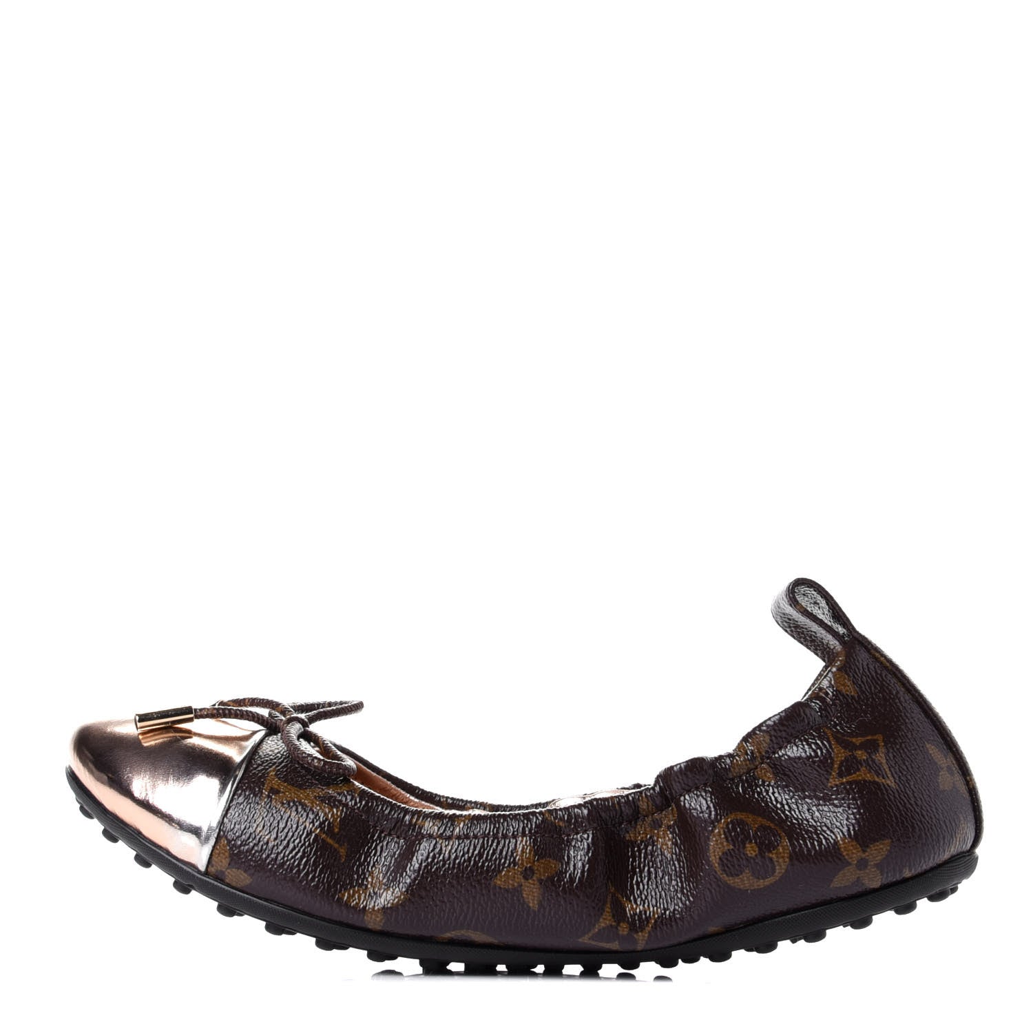 Louis Vuitton Patent Monogram Flirty Ballerina Flats 38 Gold 1 of 7