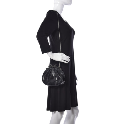 Judith Leiber Snakeskin Crystal Evening Bag Black 2 of 11