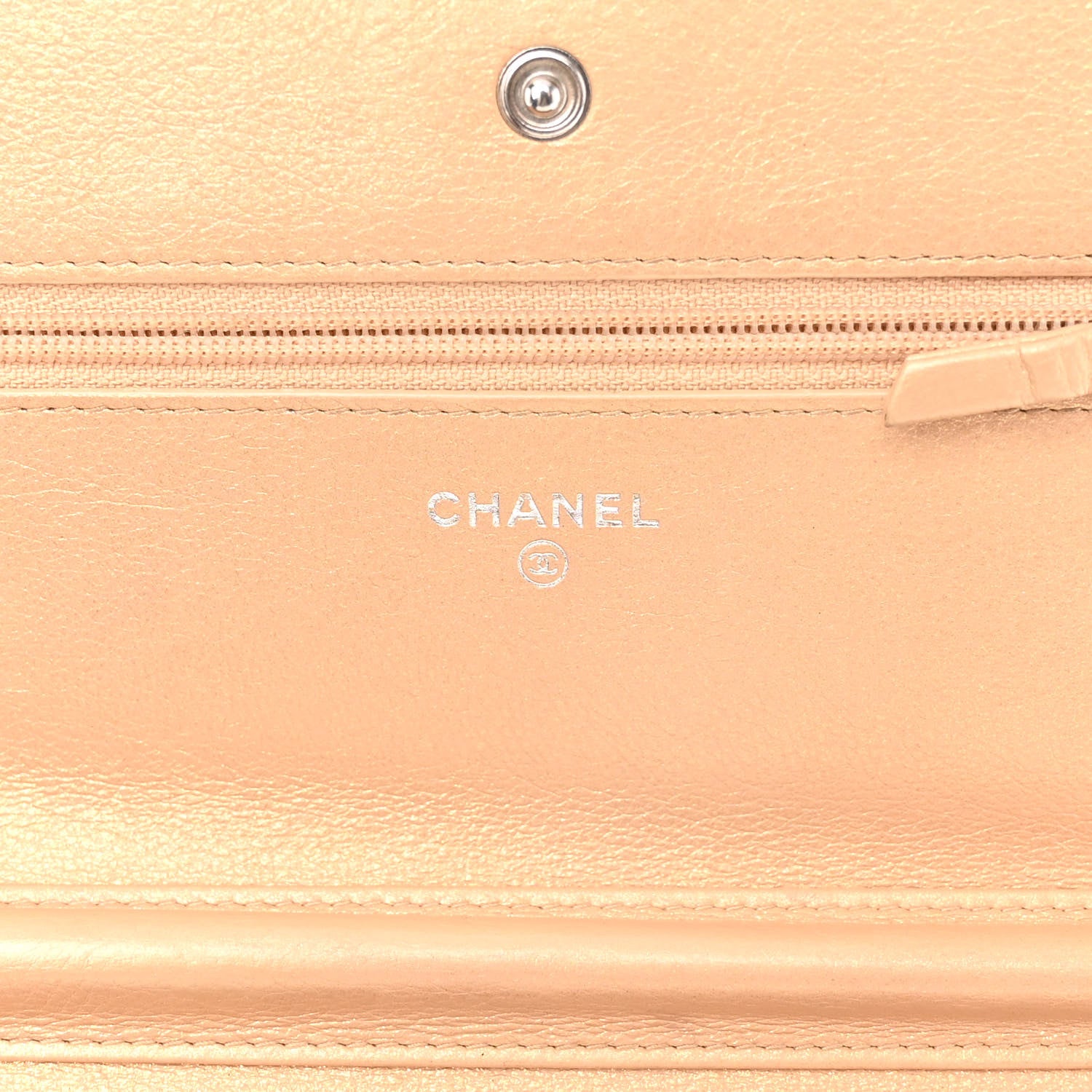 Chanel Metallic Calfskin Lucky Charms Casino 2.55 Reissue Wallet On Chain WOC Beige 5 of 10