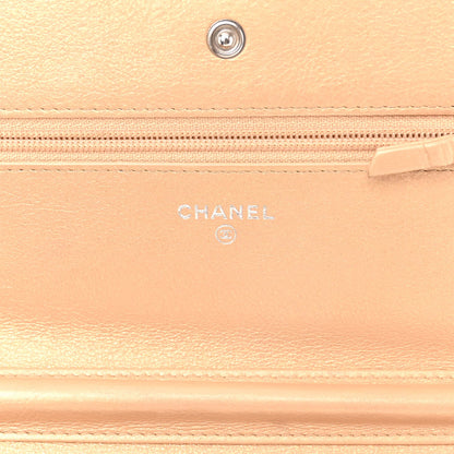Chanel Metallic Calfskin Lucky Charms Casino 2.55 Reissue Wallet On Chain WOC Beige 5 of 10