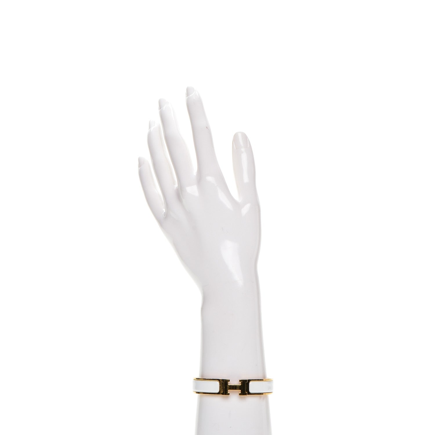 Hermes Enamel Narrow Clic Clac H Bracelet PM White 2 of 4