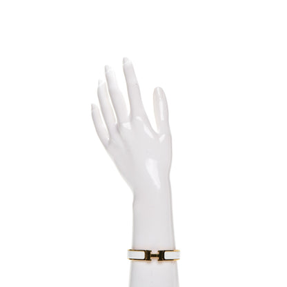Hermes Enamel Narrow Clic Clac H Bracelet PM White 2 of 4