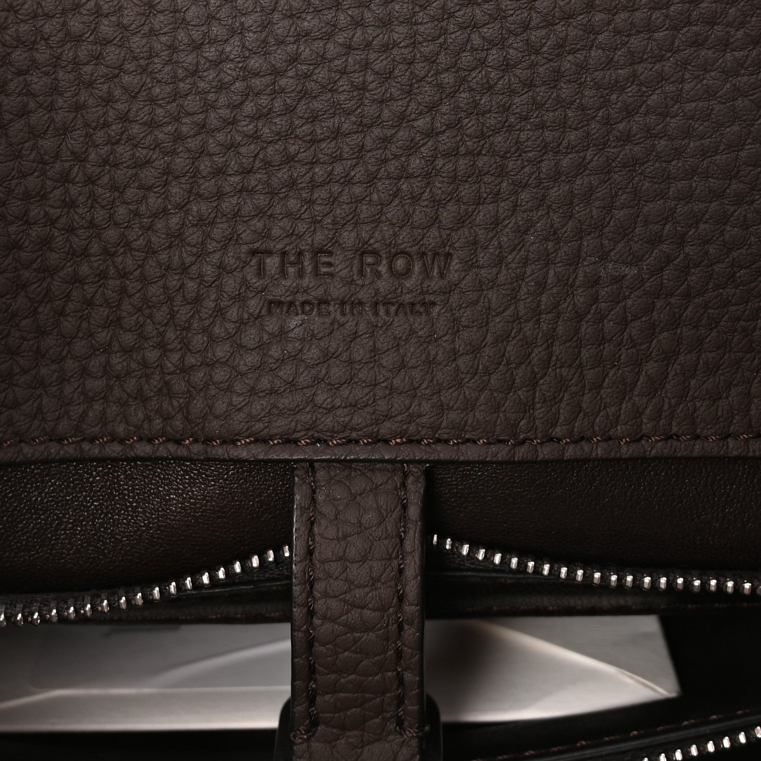 The Row Grained Calfskin Margaux Shoulder 12 Deep Brown 5 of 8