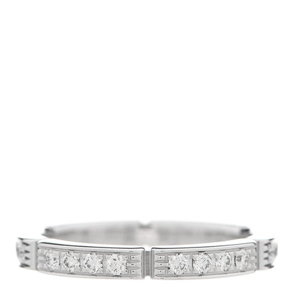 Cartier 18K White Gold Diamond Maillon Panthere Half Diamond Wedding Band Ring 49 5 2 of 4