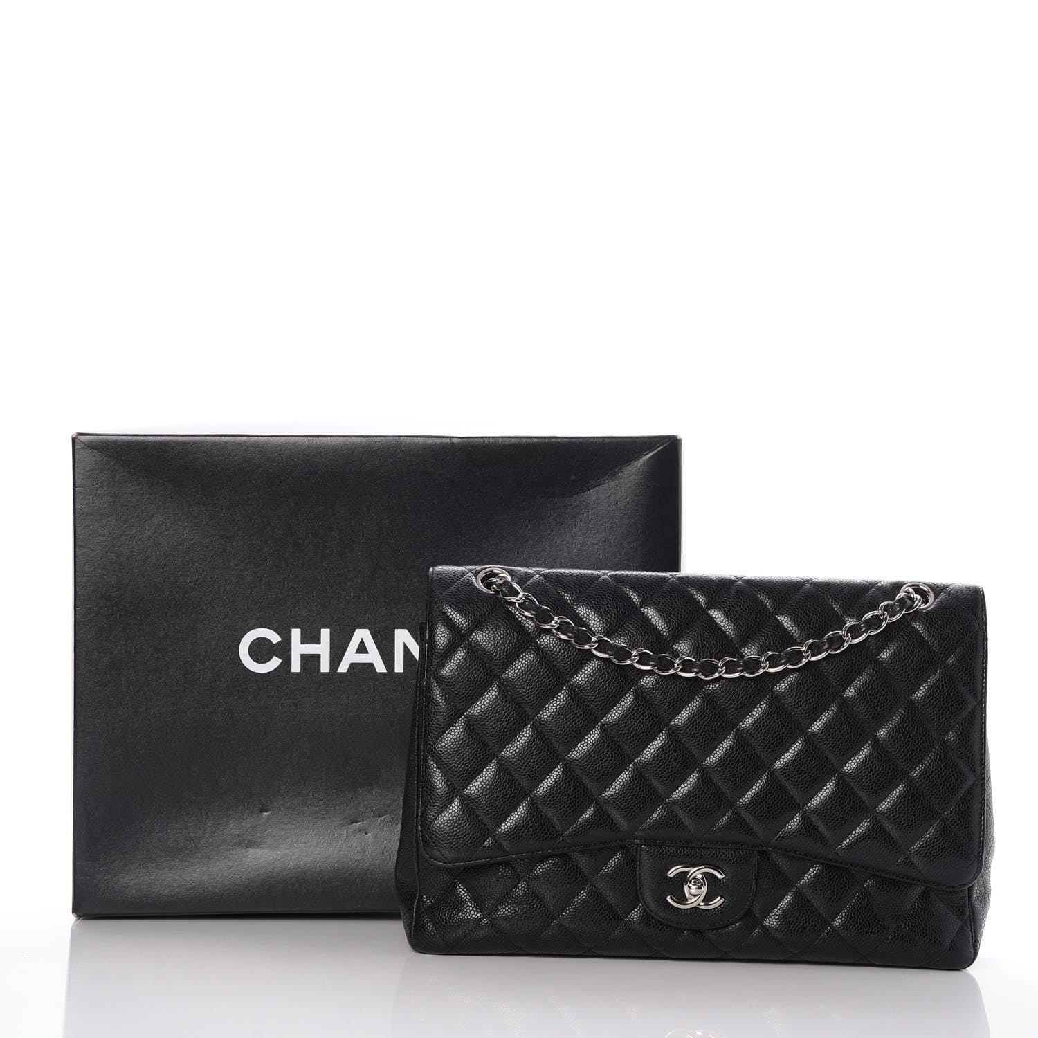 Chanel Caviar Quilted Maxi Single Flap Black 8 of 8
