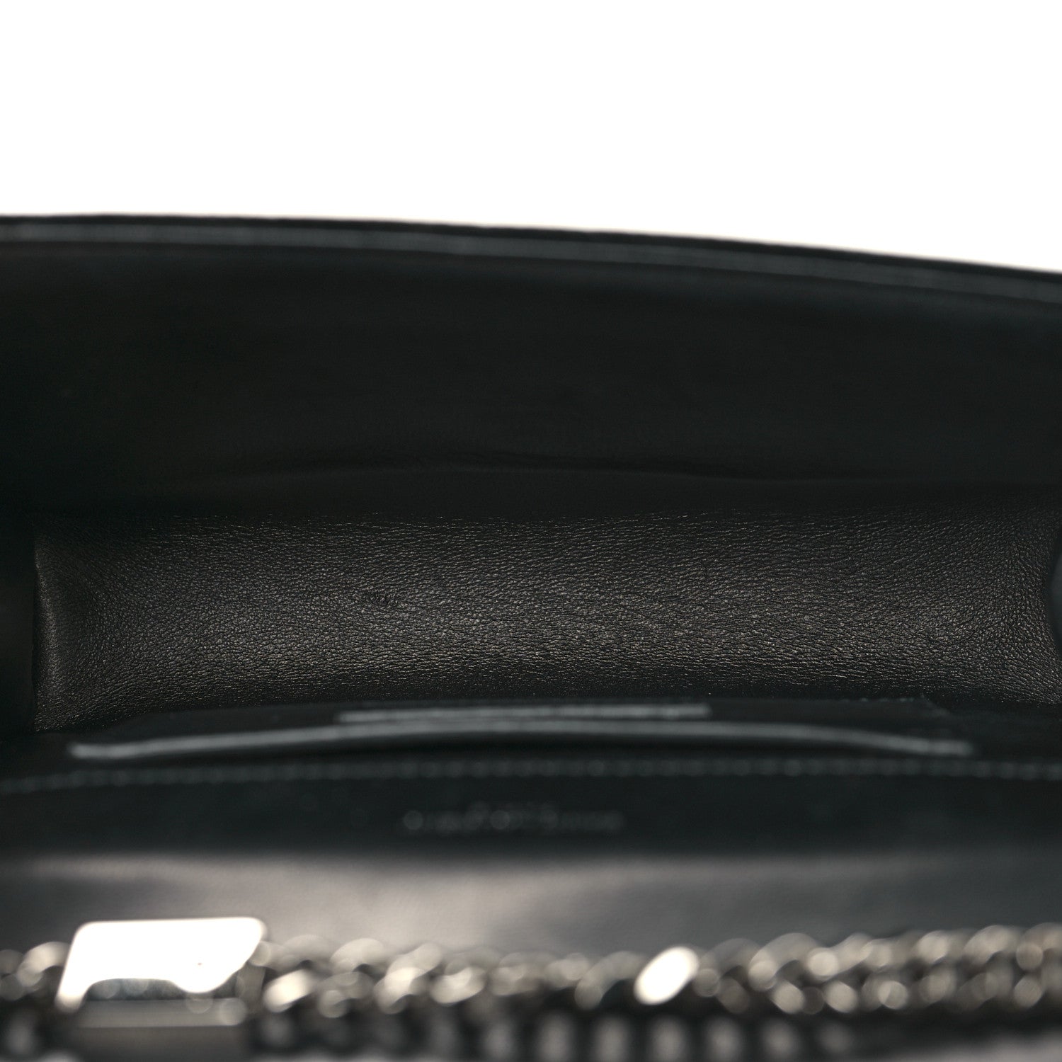Saint Laurent Velvet Crystal Monogram Kate Tassel Chain Wallet Black 5 of 9