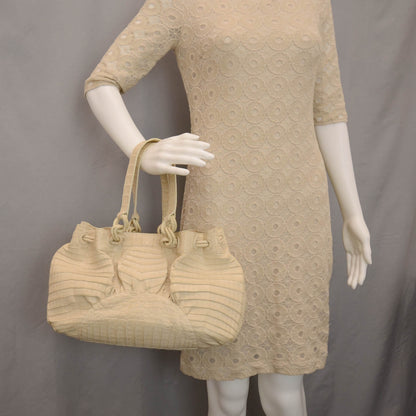 Nancy Gonzalez Crocodile Tote Beige 2 of 7