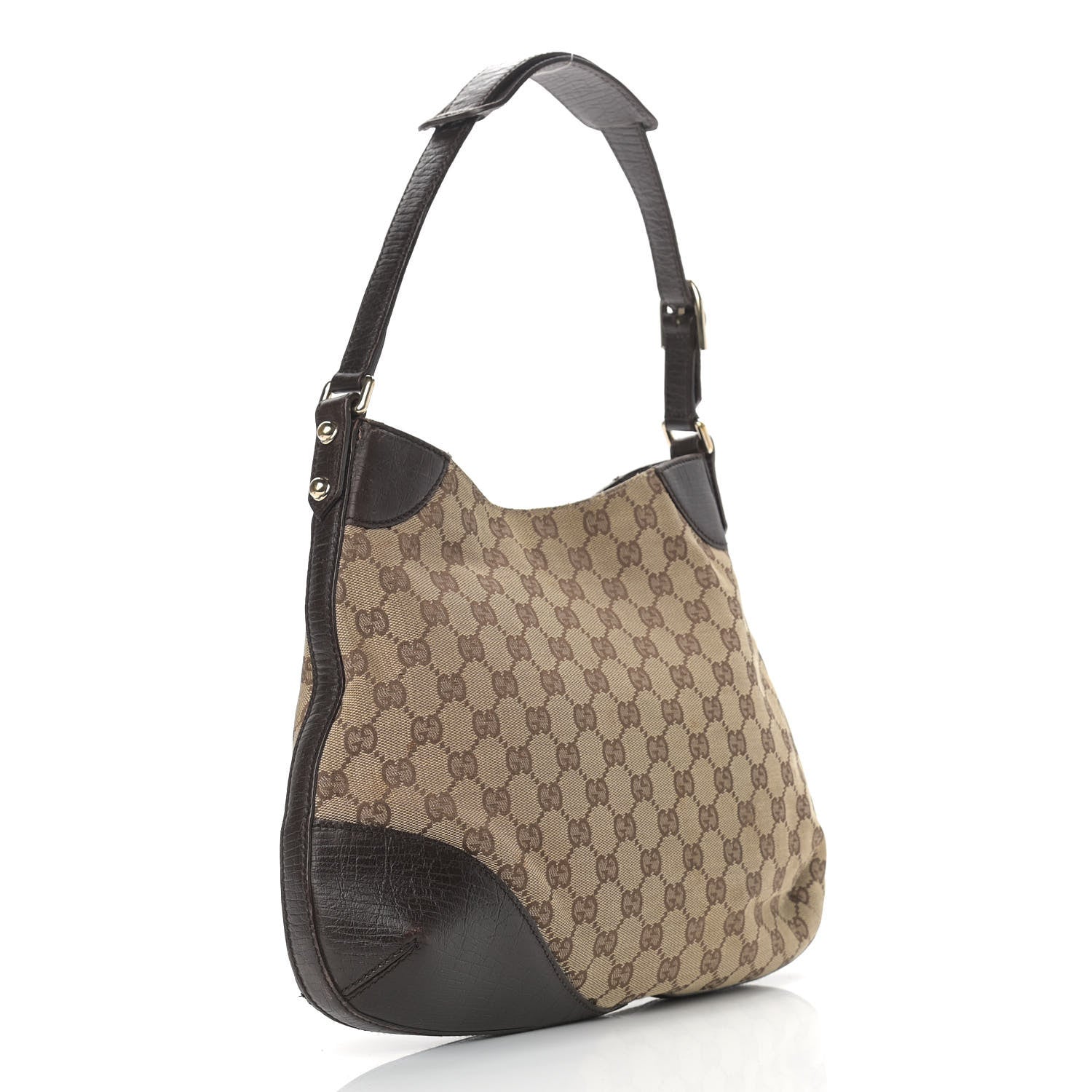 Gucci Monogram Hasler Hobo Dark Brown 3 of 14