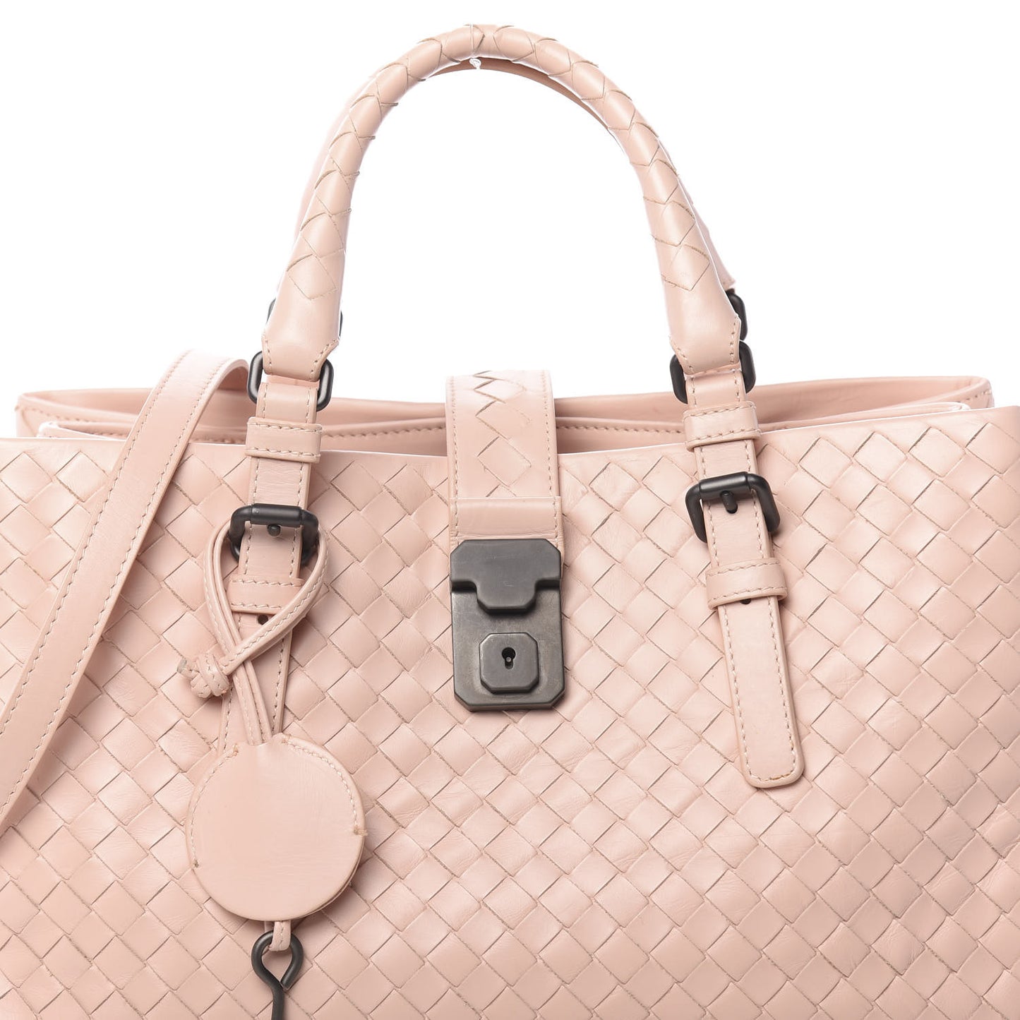 Light Calf Intrecciato Small Roma Flamingo
