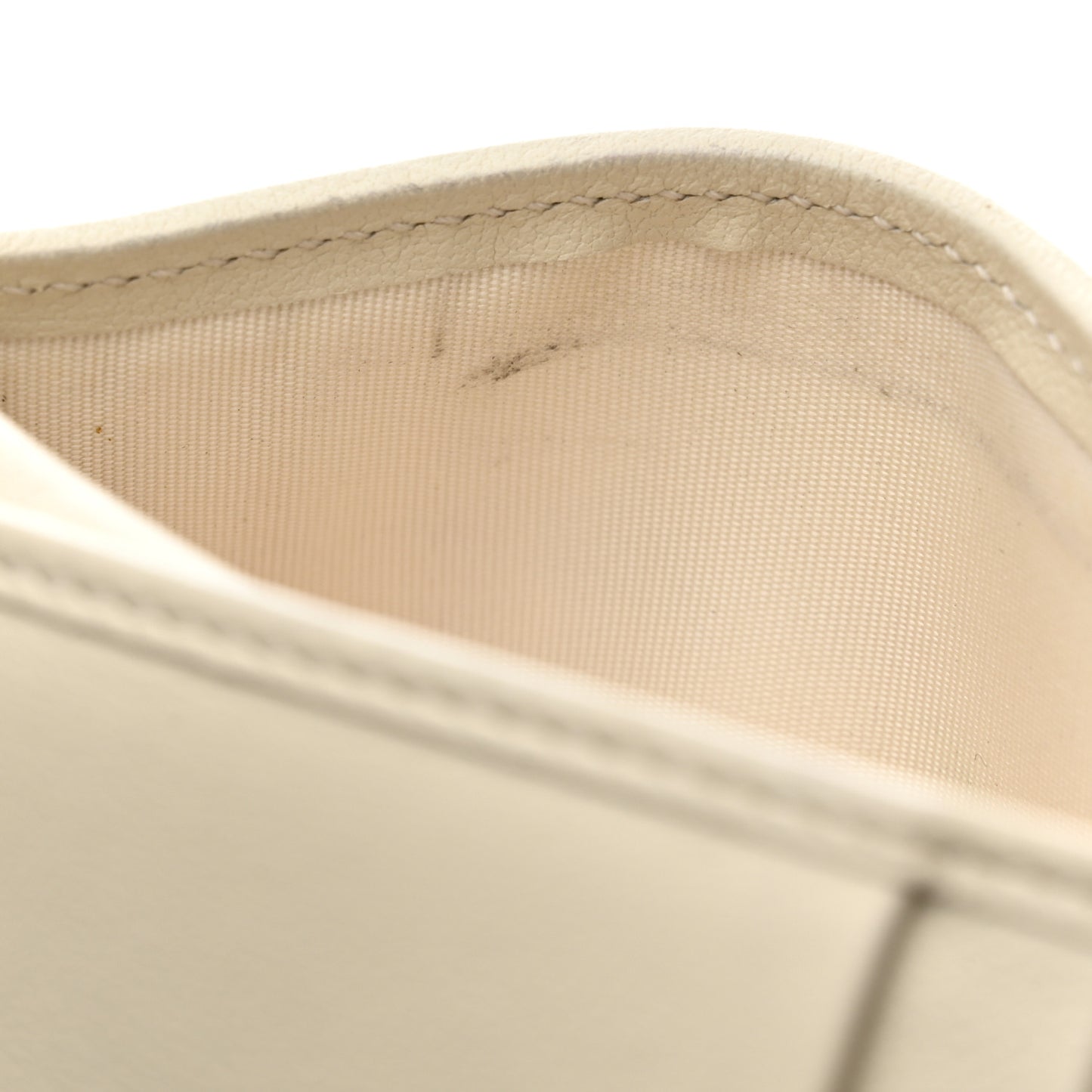 Calfskin Rockstud Card Holder with Zipper Ivory