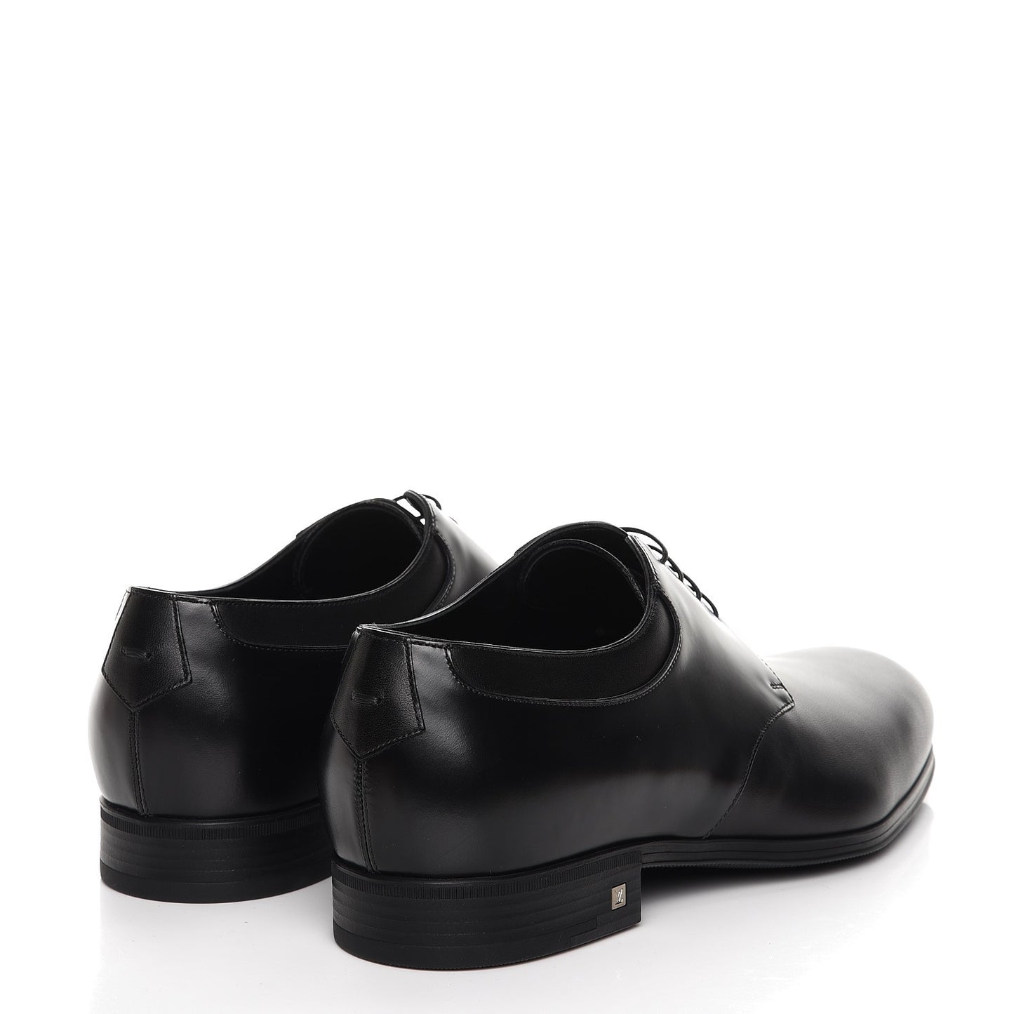 Lambskin Derby Lace Up Shoes 8 Black