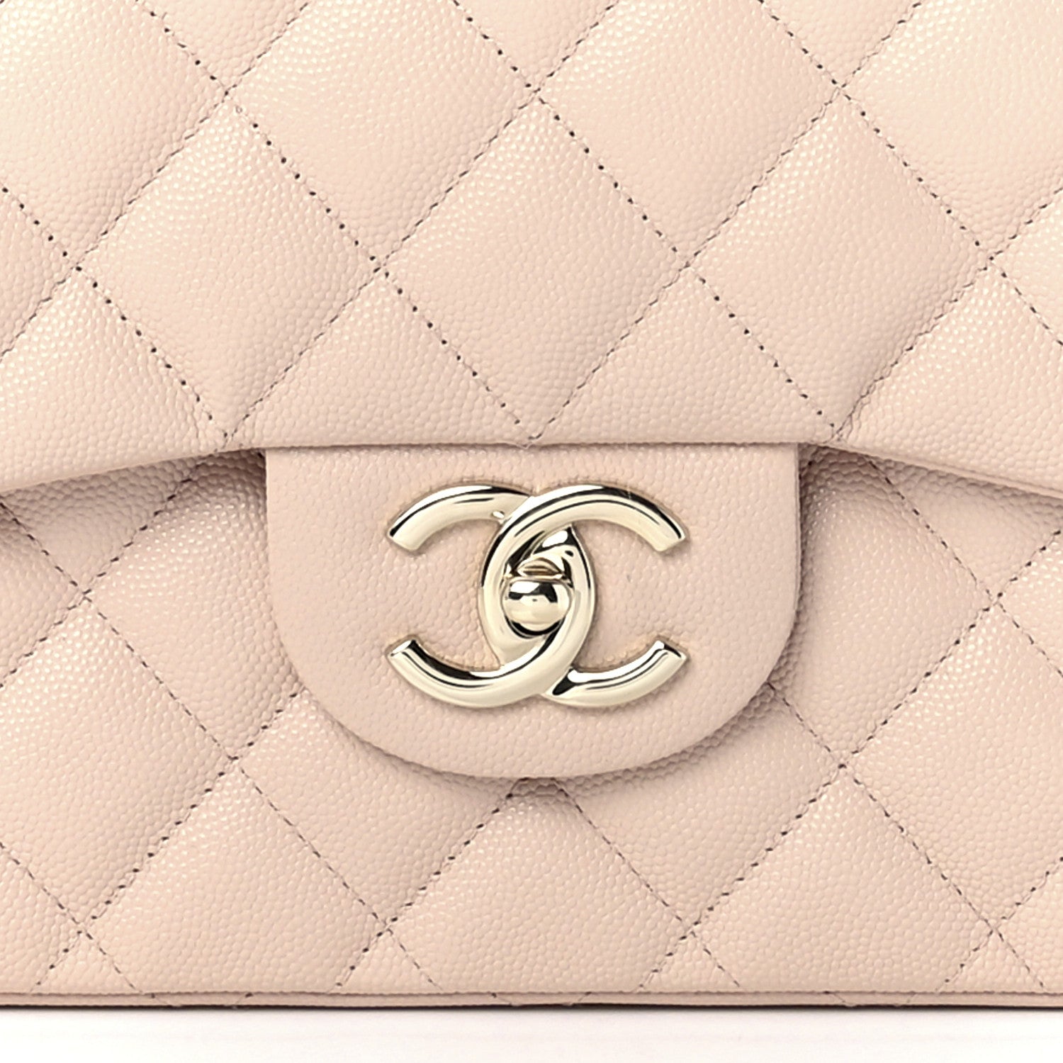 Chanel Caviar Quilted Maxi Double Flap Beige 9 of 13