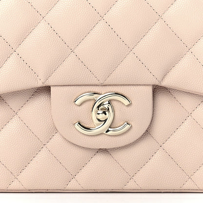 Chanel Caviar Quilted Maxi Double Flap Beige 9 of 13