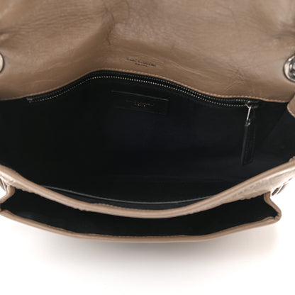 Saint Laurent Crinkled Calfskin Matelasse Monogram Medium Niki Chain Satchel Taupe 5 of 9