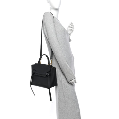 Celine Grained Calfskin Micro Belt Bag Black 2 of 11