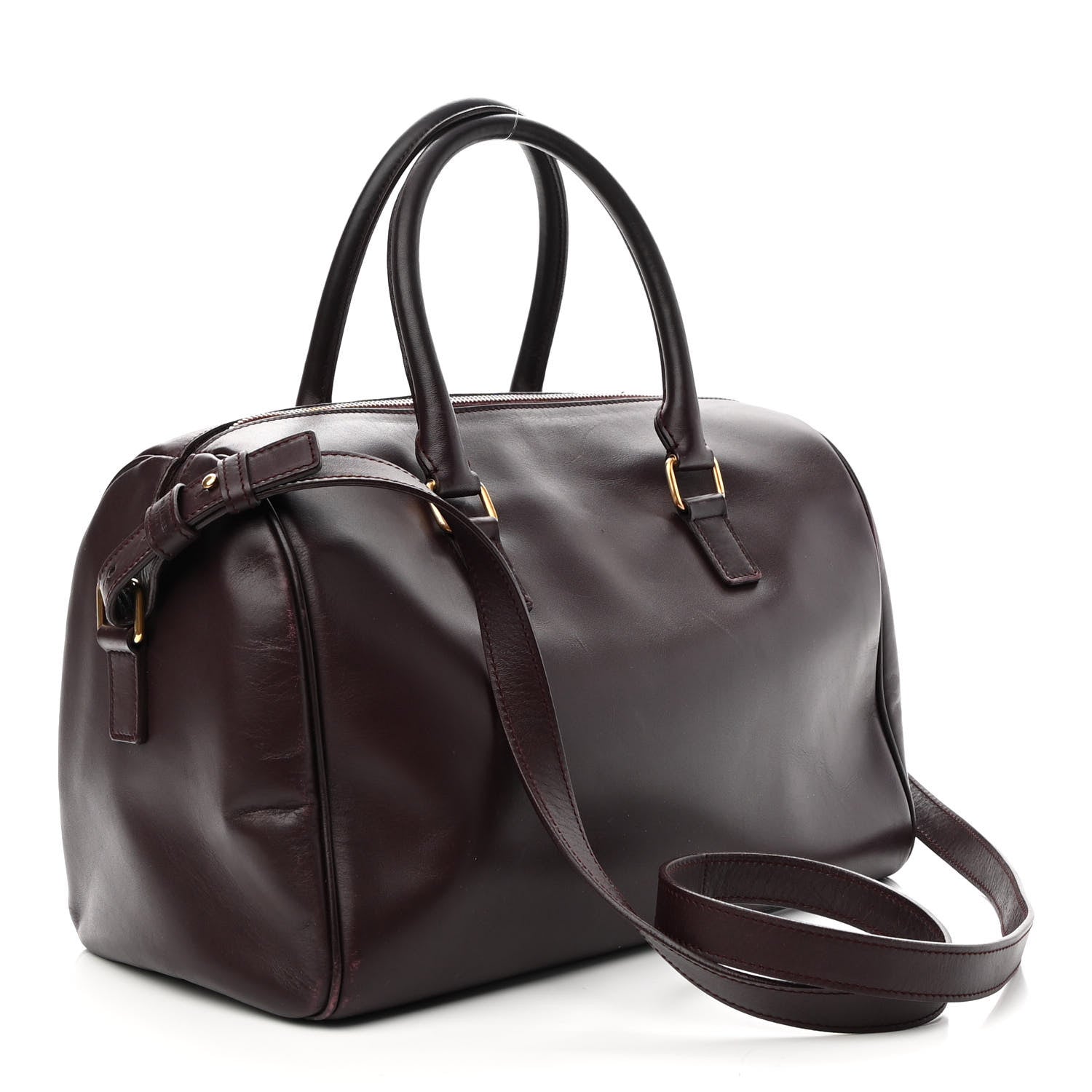 Saint Laurent Calfskin Classic Duffle 6 Amarena 3 of 13