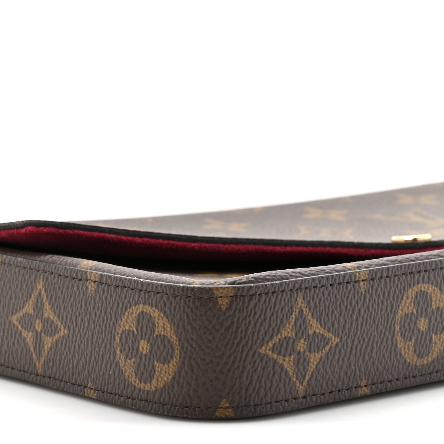 Louis Vuitton Monogram Pochette Felicie Chain Wallet Fuchsia 12 of 15