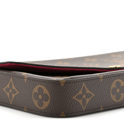 Louis Vuitton Monogram Pochette Felicie Chain Wallet Fuchsia 12 of 15